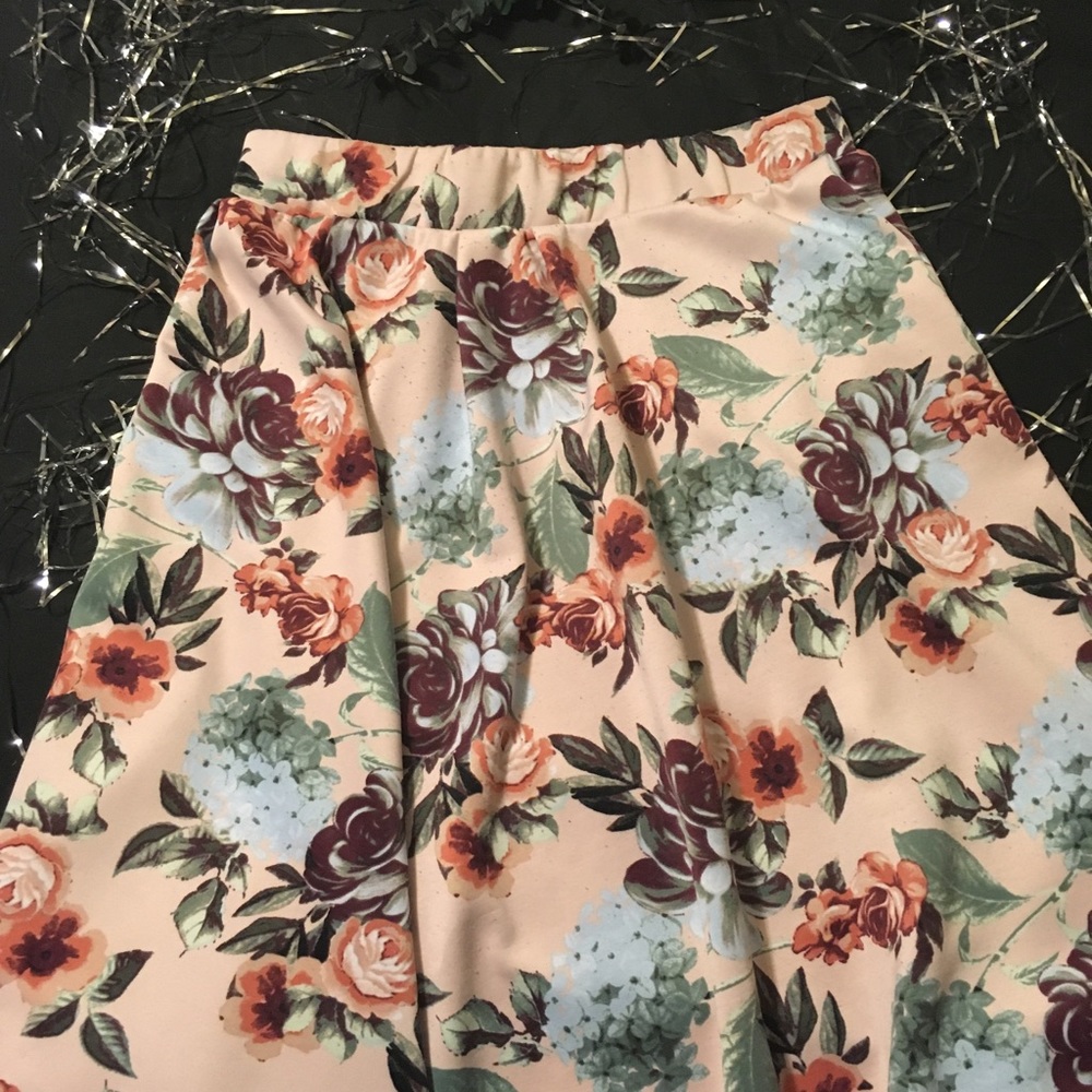 Flowery Skater Skirt
